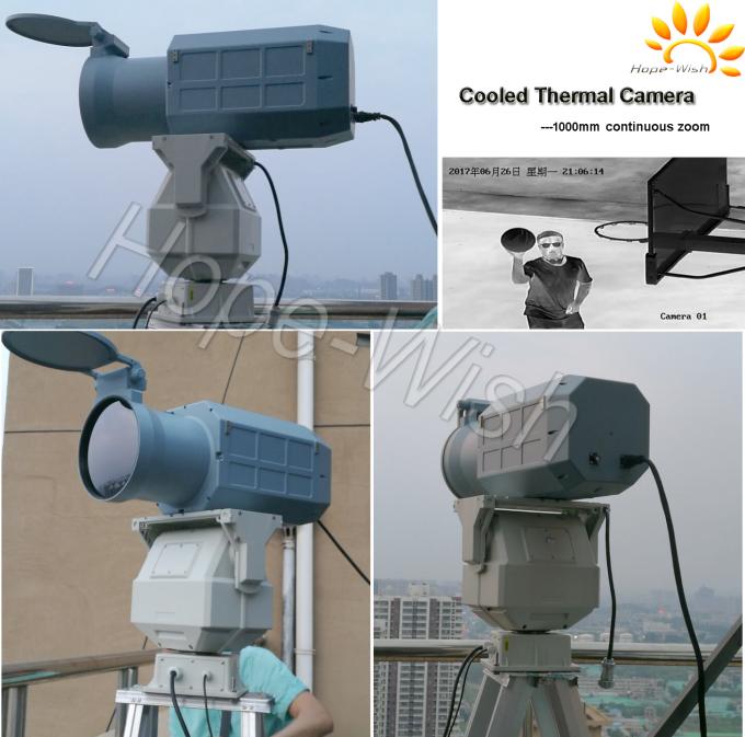 110 - 1100mm Cooled Thermal Camera DC24V Continuous Zoom Lens For Airport