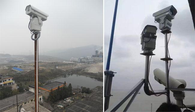 Infrared PTZ Thermal Imaging Camera , Uncooled Waterproof Long Distance CCTV Camera