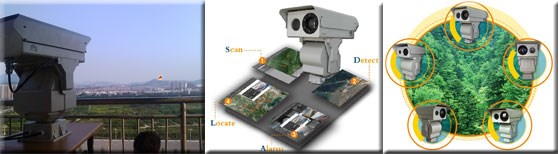 6KM Fire Detect IR Long Range Security Camera , Forest Alarm Outdoor Security Cameras