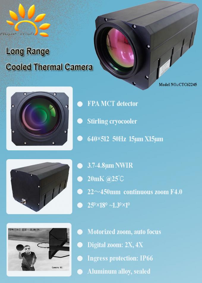 Ultra Long Range Cooled Thermal Camera Border Security With 30km Surveillance