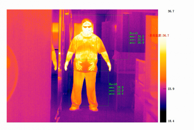 Thermal Imaging IR Temperature Detect Long Distance Night Vision Camera , PTZ Security Camera