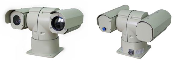 Infrared Vehicle Mounting Security Cameras , Dual Sensor PTZ Long Range Thermal Imager