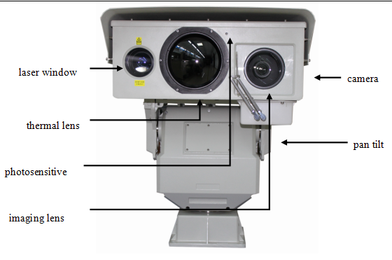 15 Km IR Laser Long Range Security Camera Thermal Imaging With Zoom Lens