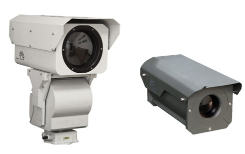 Waterproof PTZ Thermal Imaging Camera , Ultra Long Range Security Camera