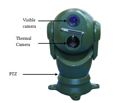 30X Optical Zoom Dome Dual Thermal Camera Long Range Ptz Camera For Vehicle Mounted