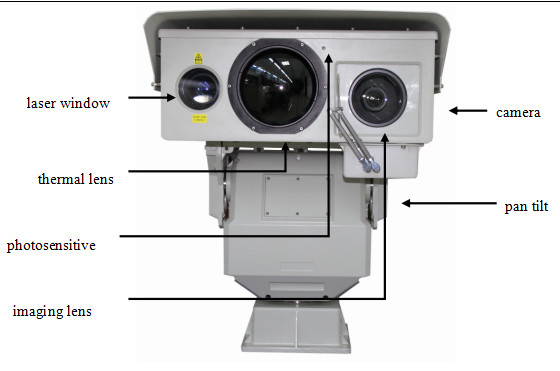 PTZ Infrared Night Vision Thermal Camera , Long Range Surveillance Camera