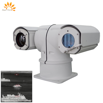 Precision Infrared PTZ Camera Dual Sensor T Shape Thermal Camera Laser IP67 Rated With 360 Degree Pan Range