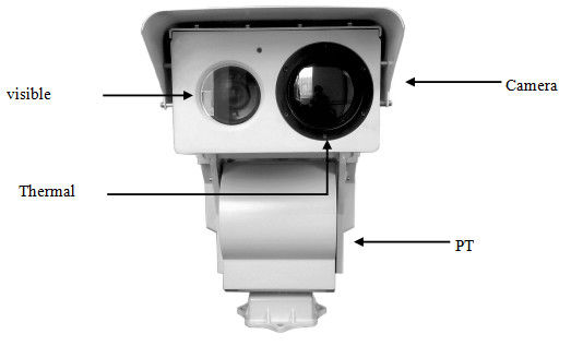 FCC  Grade Thermal Camera For Border Security , White Infrared Thermal Camera