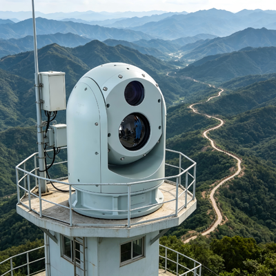 12μm Pixel Size Thermal Surveillance System Long Distance Multi Sensor Thermal Camera for Perimeter Security