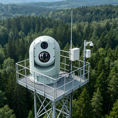 Uncooled Sensor Thermal Security Camera Less Long Distance Multi Sensor Thermal Camera for Surveillance and Perimeter Security